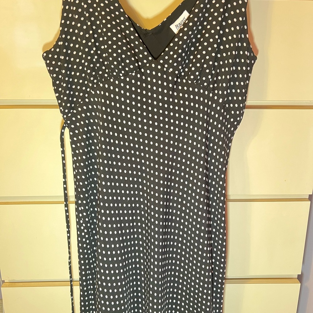 Princess Polly Black and White Polka Dot Midi Dress